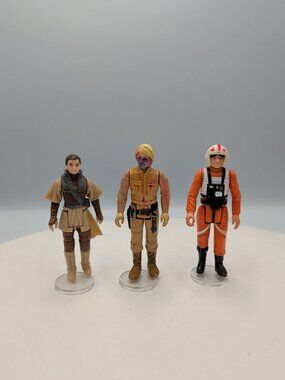 Vintage Star Wars Action Figures Kenner Boushh Leia Bespin Luke & Luke X-wing